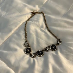 Gold and black statement necklace